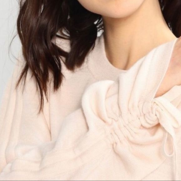 All Saints Merino Wool Ruched Sleeve Ero Sweater - Picture 4 of 10